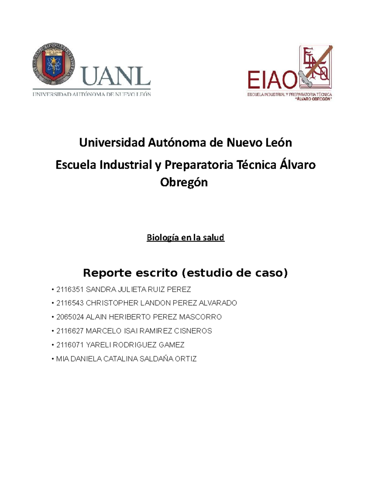 Evidencia etapa 3 biologia equipo 5 - Universidad Autónoma de Nuevo ...
