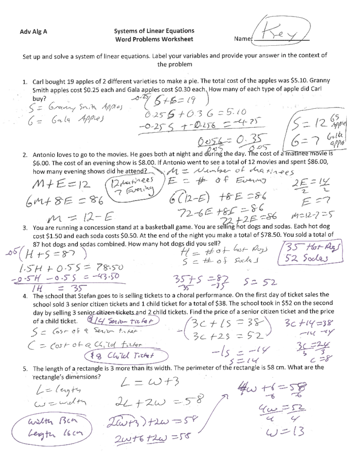 2var WPworksheet KEY - Math answers 3.4 - gff 334 - Studocu