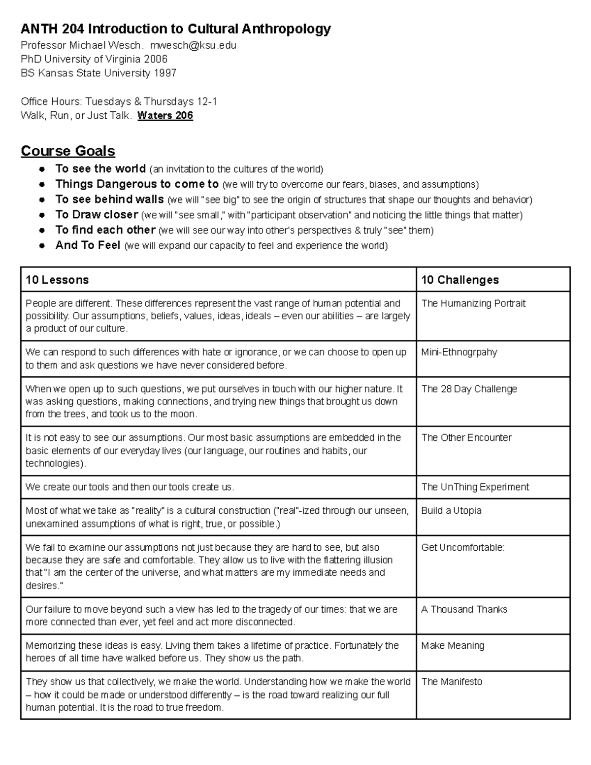 Anth 204 Online First Lecture Anth 204 Introduction To Cultural