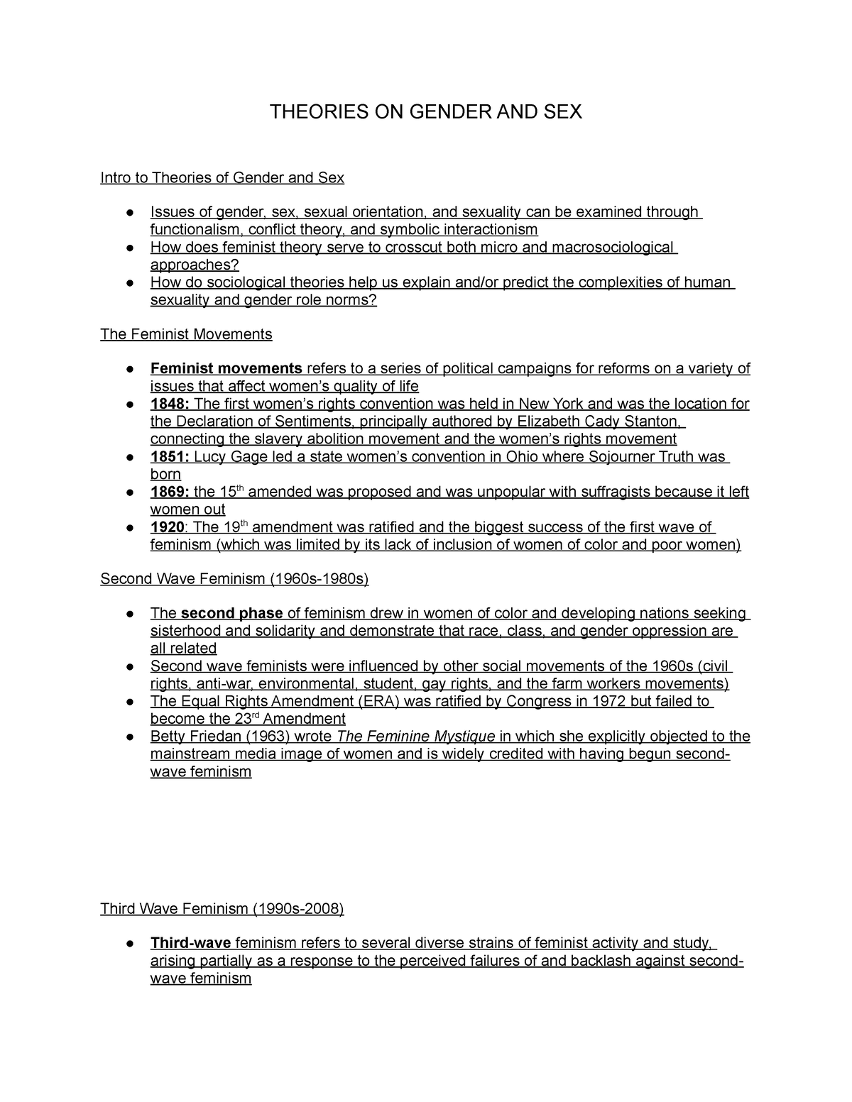 Module 9 Part 2 Theories On Gender And Sex Theories On Gender And Sex