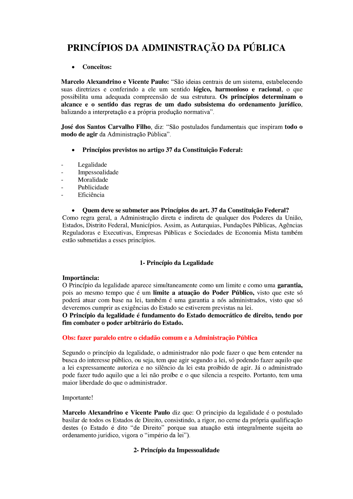 4 - Princípios Da Administração Pública - PRINCÍPIOS DA ADMINISTRAÇÃO ...