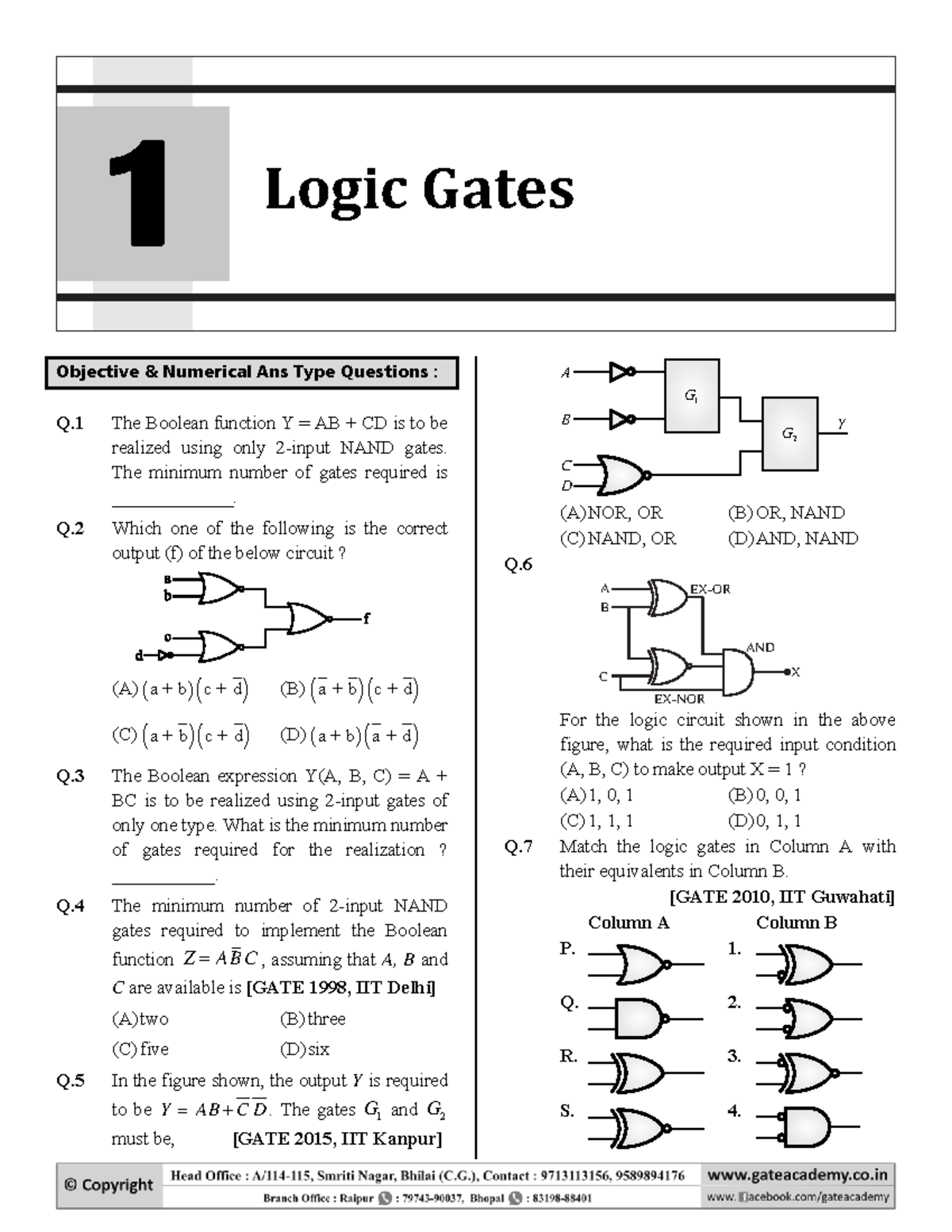 Digital electronics workbook - Objective & Numerical Ans Type Questions ...