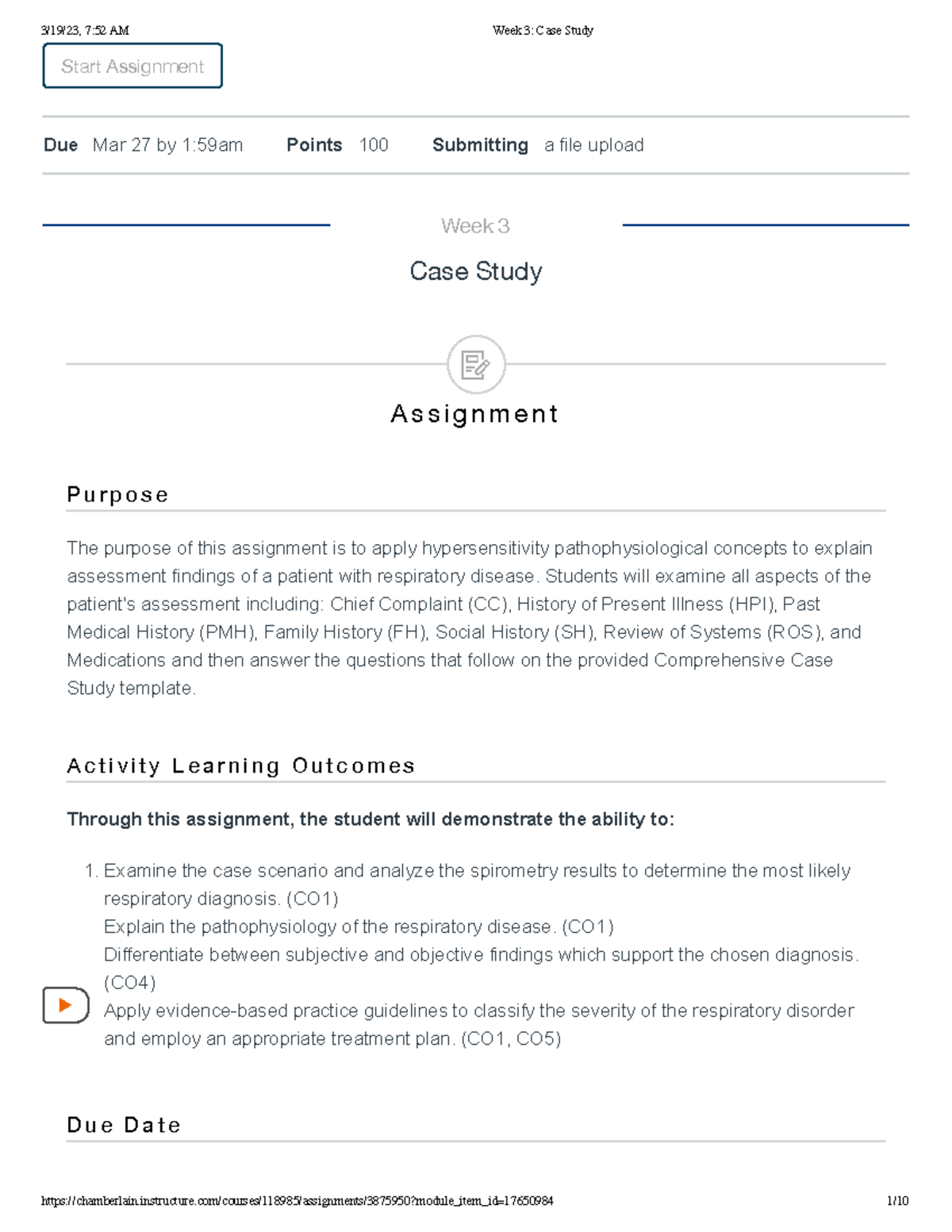 Week 3 Case Study - week 3 - Due Mar 27 by 1:59am Points 100 Submitting ...