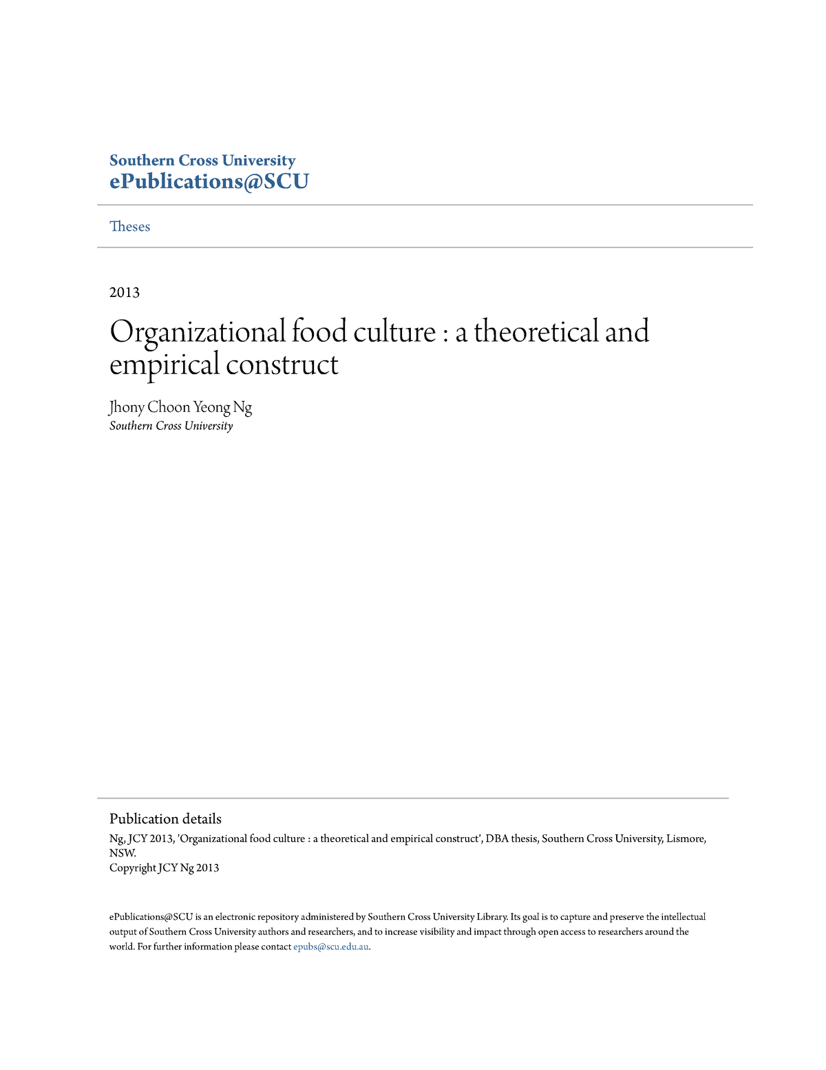 Organizational Food Culture ( PDFDrive ) - Southern Cross University ...