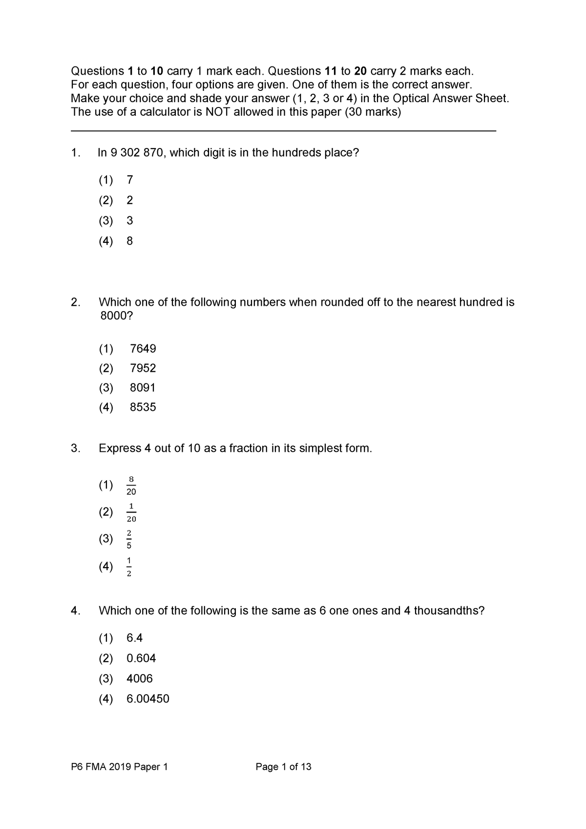 P6 Math Questions and Answers PDF – A Comprehensive Guide for Success