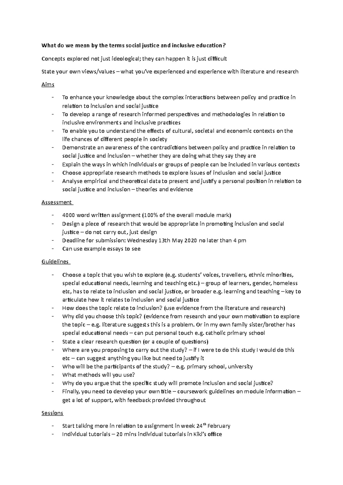 Lecture 1 What Do We Mean By The Terms Social Justice And Inclusive 