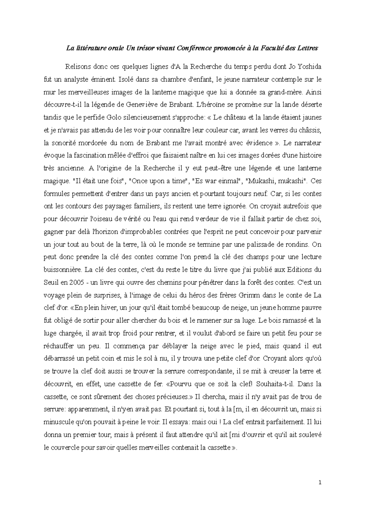 Allocution prononcée par M. Bethwell, Allan Ogot, Président de la