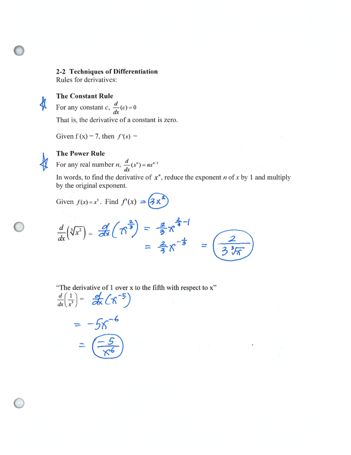 2.2 Techniques Of Differentiation - MATH 1501 - Studocu