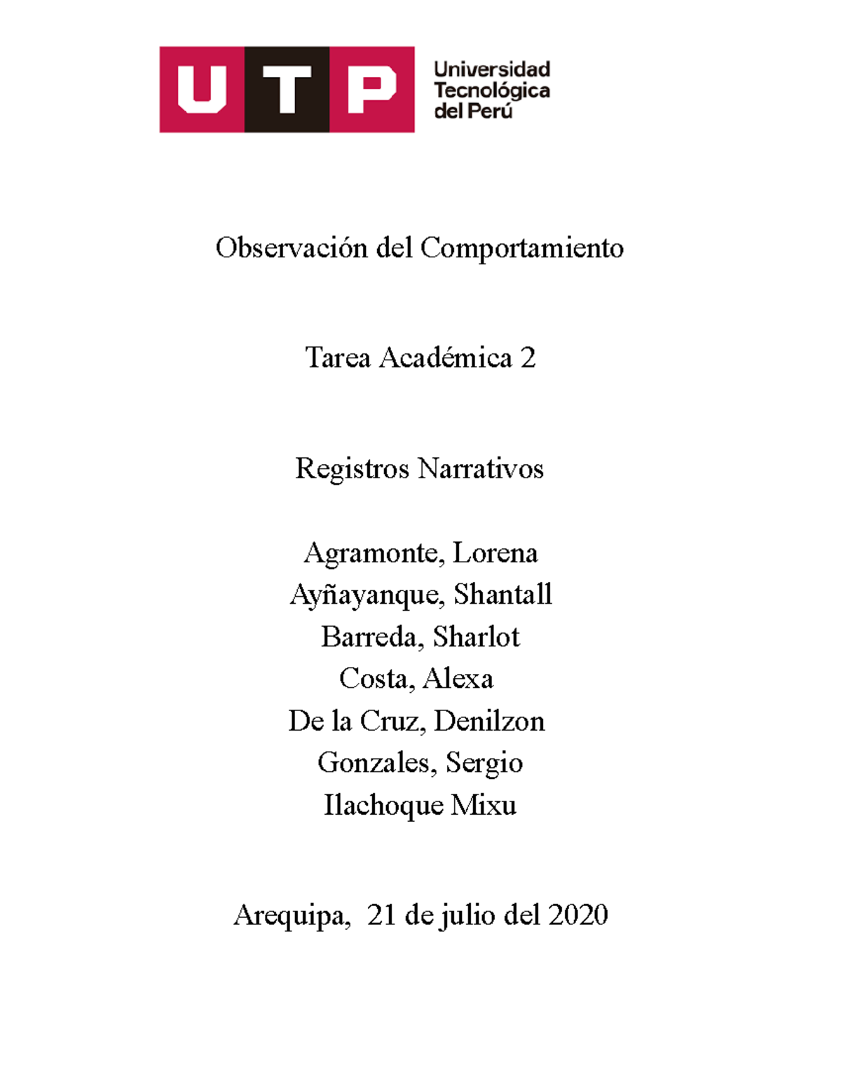 Observaci N Del Comportamiento Ta Observaci N Del Comportamiento Tarea Acad Mica