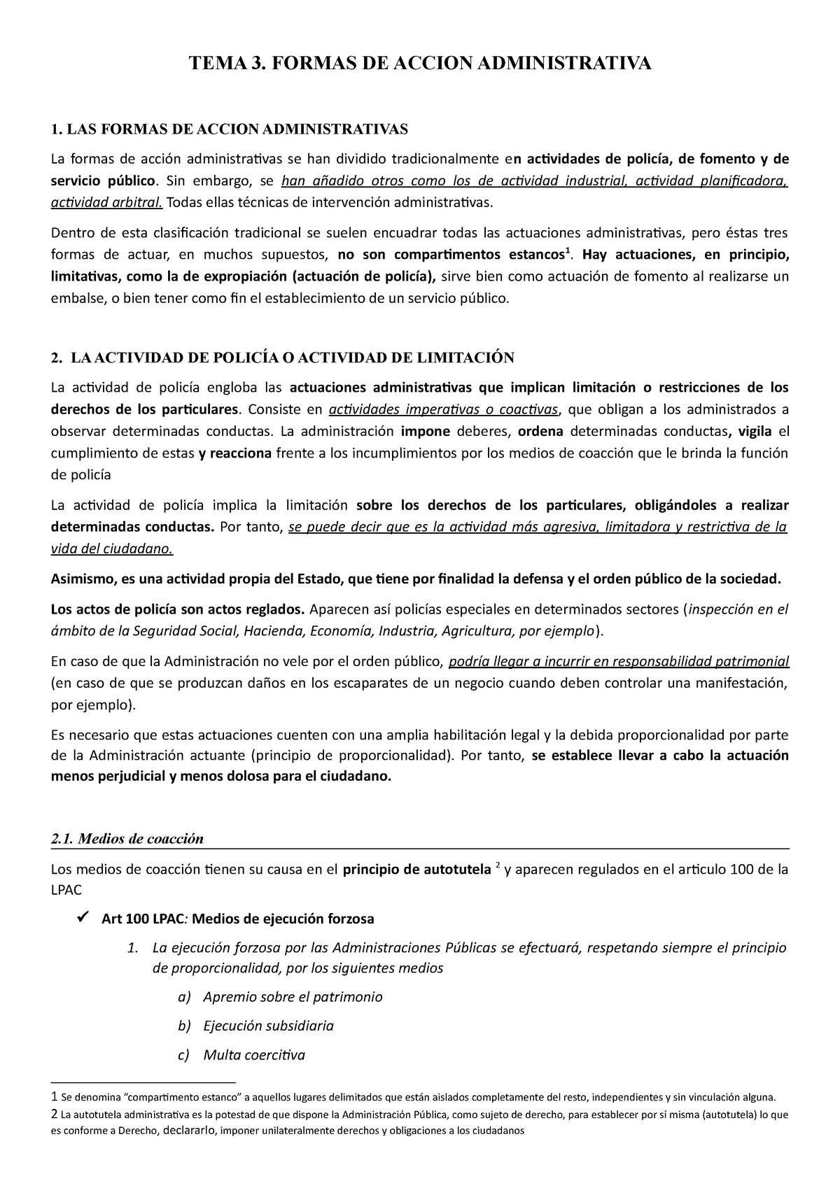 Bloque Iii Formas De Actuación Administrativa Tema 3 Formas De Accion Administrativa 1 Las 9564