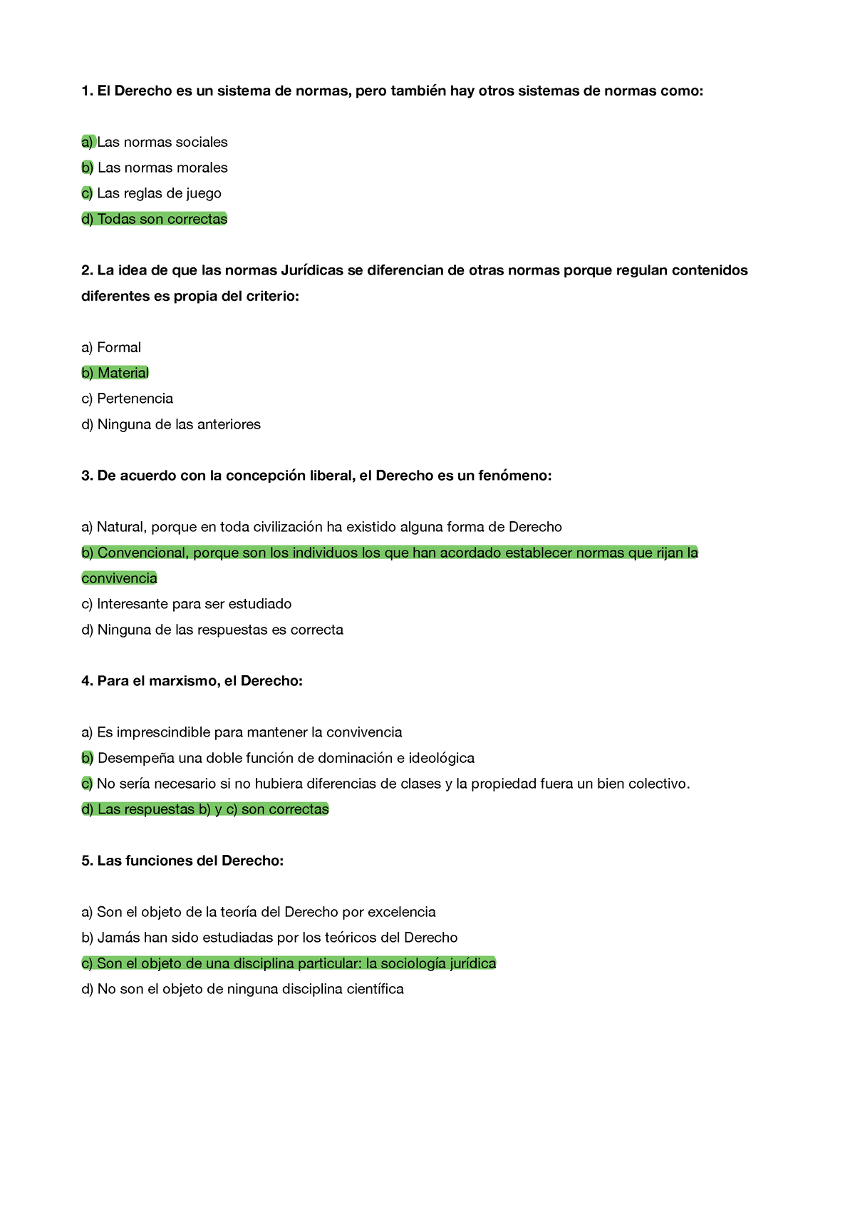 Examenes Teoria Del Derecho - 1. El Derecho Es Un Sistema De Normas ...