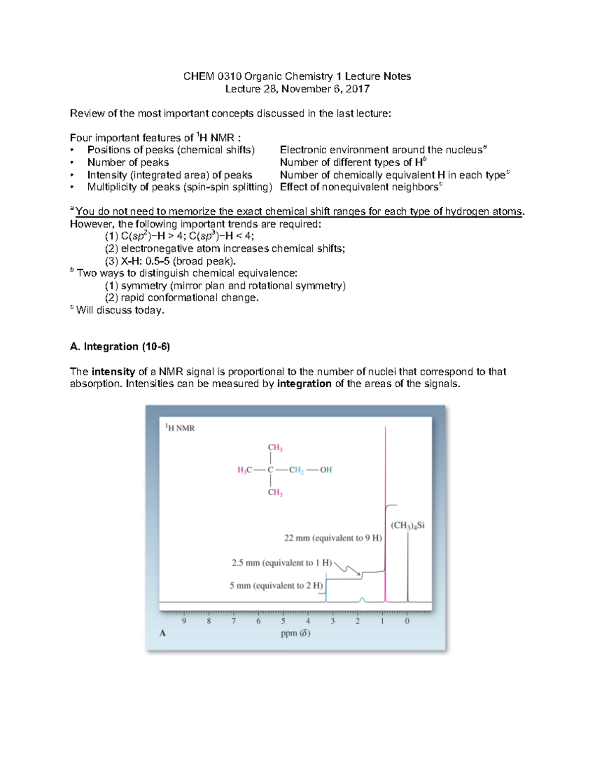 Lec28-notes - Lecture Notes 28 - CHEM 0310 Organic Chemistry 1 Lecture ...