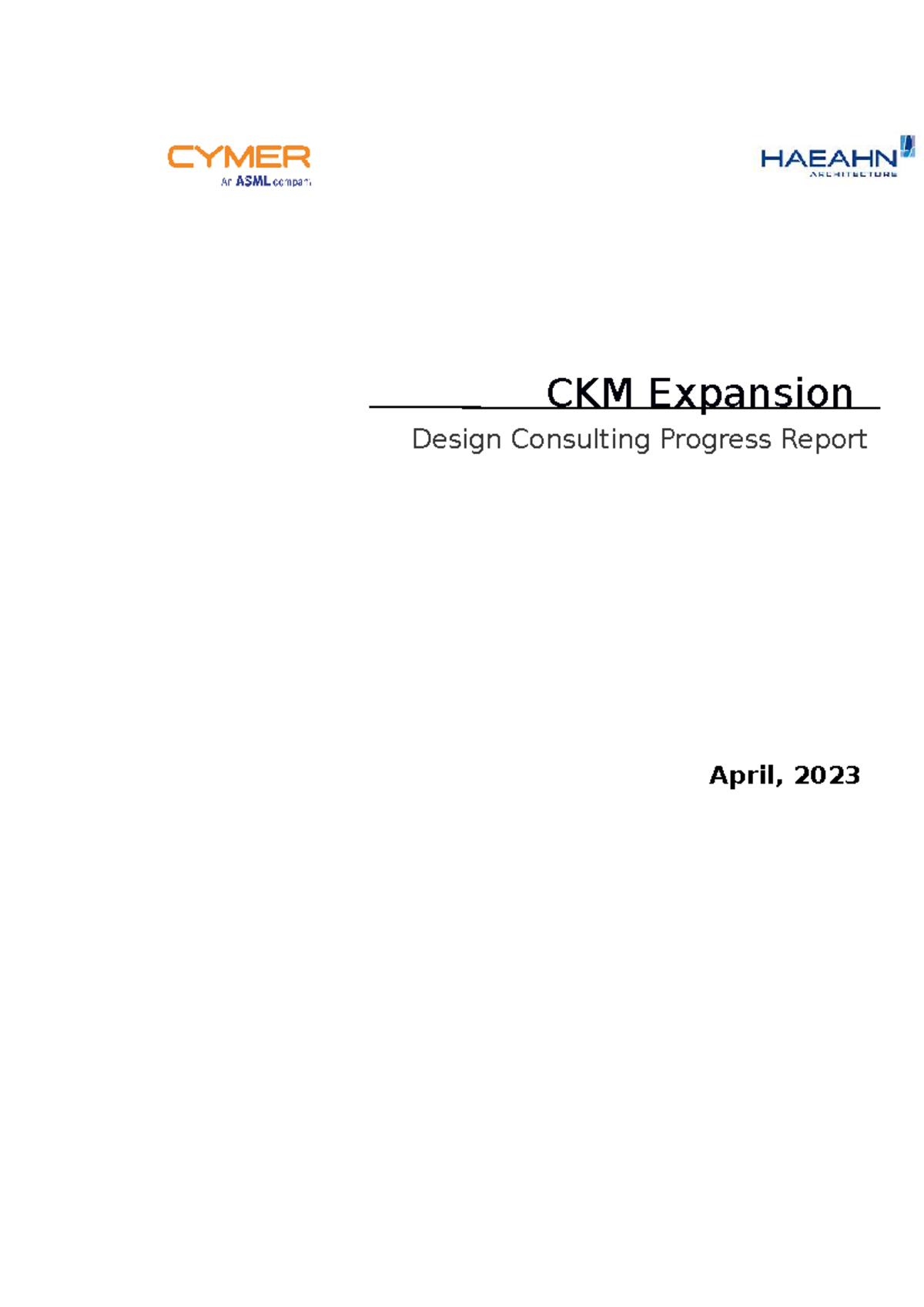 230405 CKM Expansion Report Template - CKM Expansion Design Consulting ...