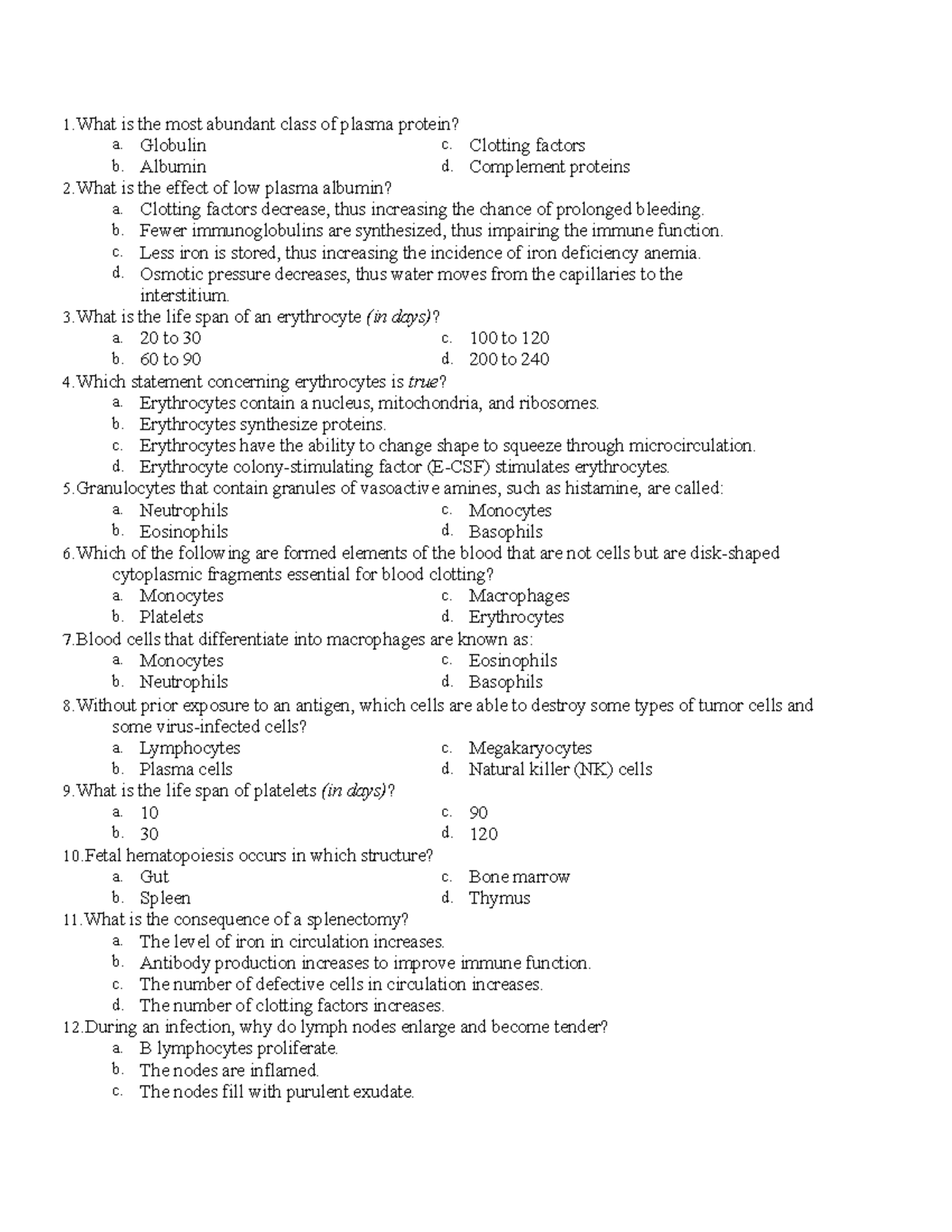 Chapter 28 - Advanced Pathophysiology Practice Exam Questions - 1 Is ...