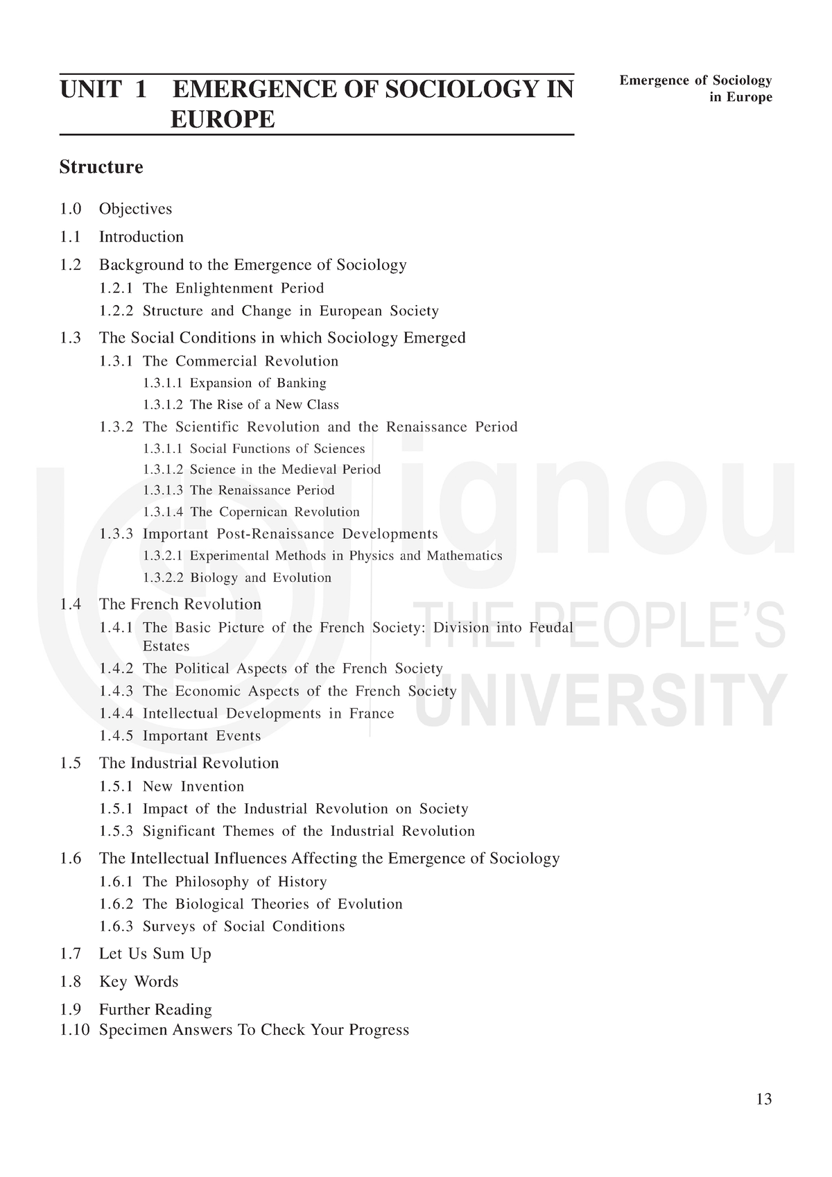 ignou-sociological-thought-early-sociology-emergence-of-sociology