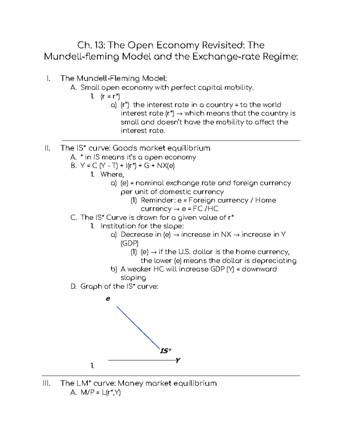 ECON 100 Ch 13 - Lecture notes 13 with examples - Ch. 13: The Open ...