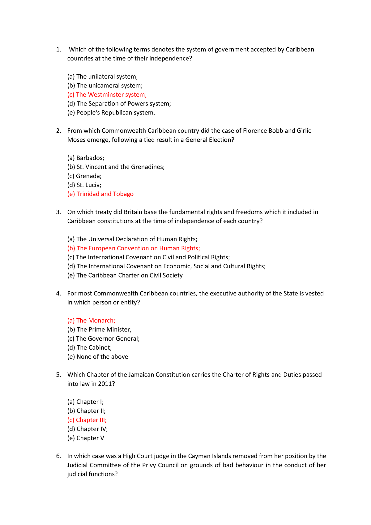 MCQs 5 - Law and gov - Which of the following terms denotes the system ...