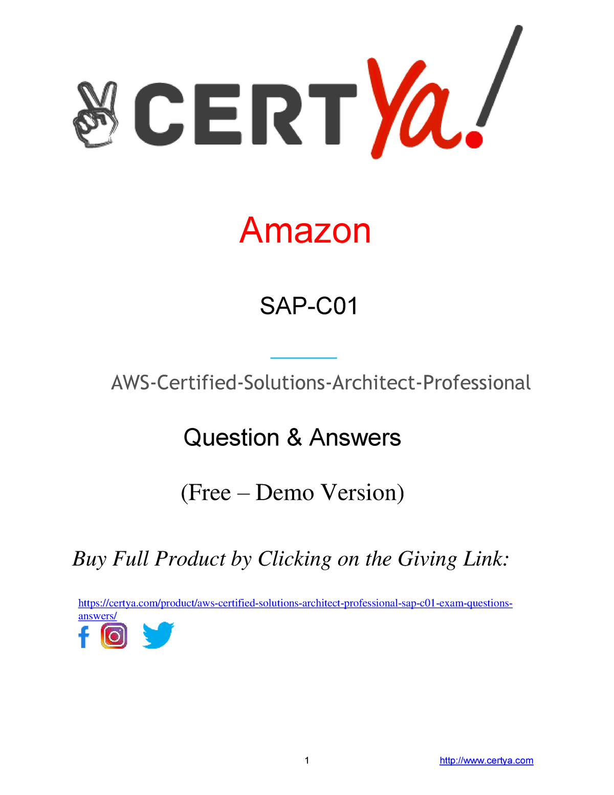 AWS Certified Solutions Architect Professional - Amazon SAP-C - Sns-Brigh10