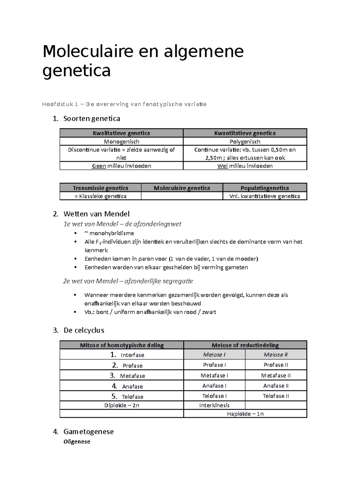 Moleculaire En Algemene Genetica - Moleculaire En Algemene Genetica ...