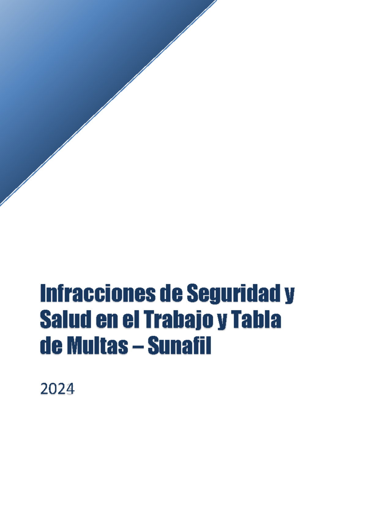 Infracciones SST 2024 Sunafil - Infracciones De Seguridad Y Salud En El ...