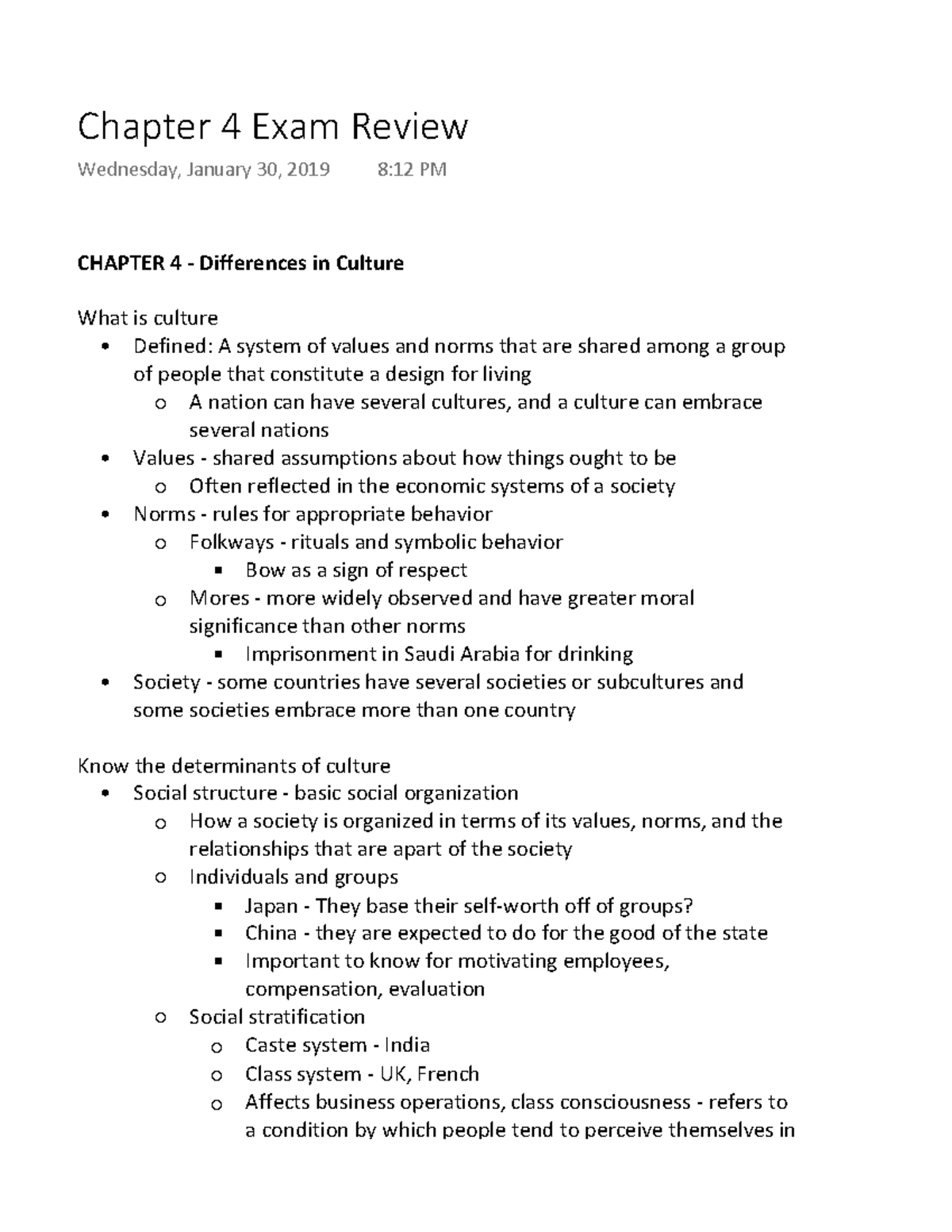 Chapter 4 Exam Review Warning TT undefined function 32 CHAPTER 4