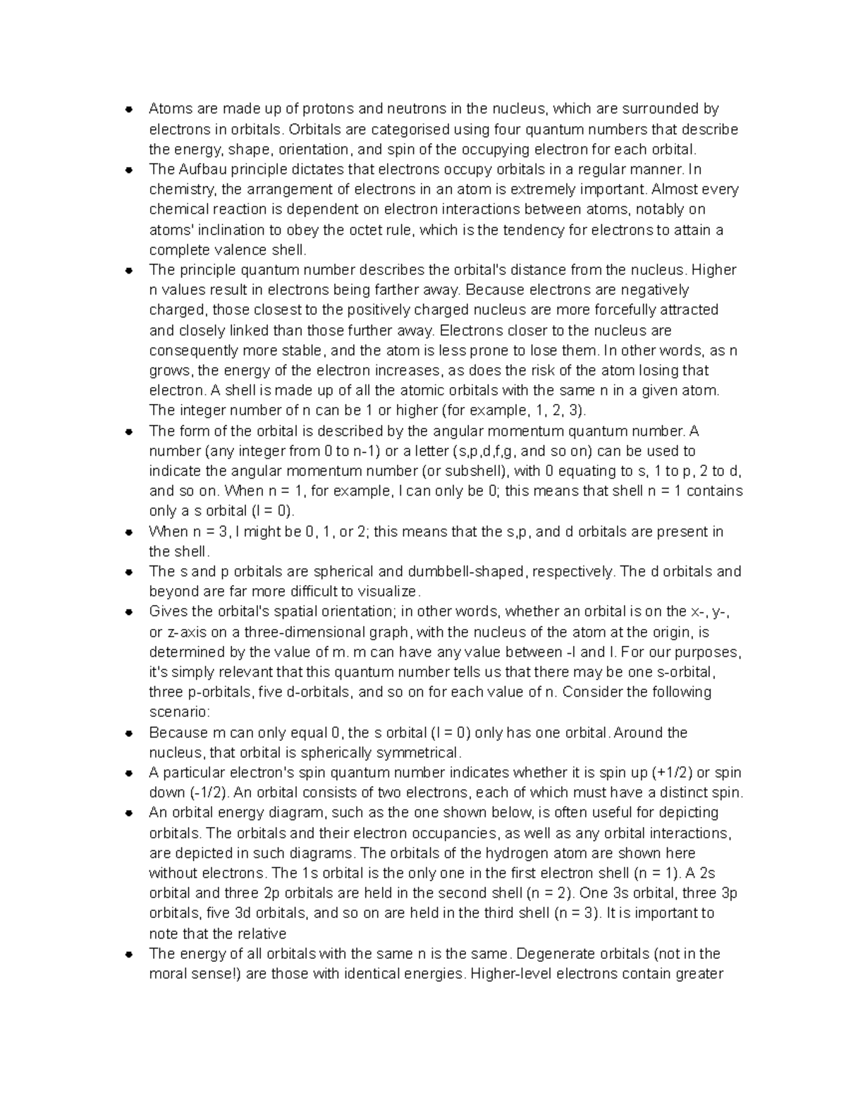 Atomic structure - notes - Atoms are made up of protons and neutrons in ...
