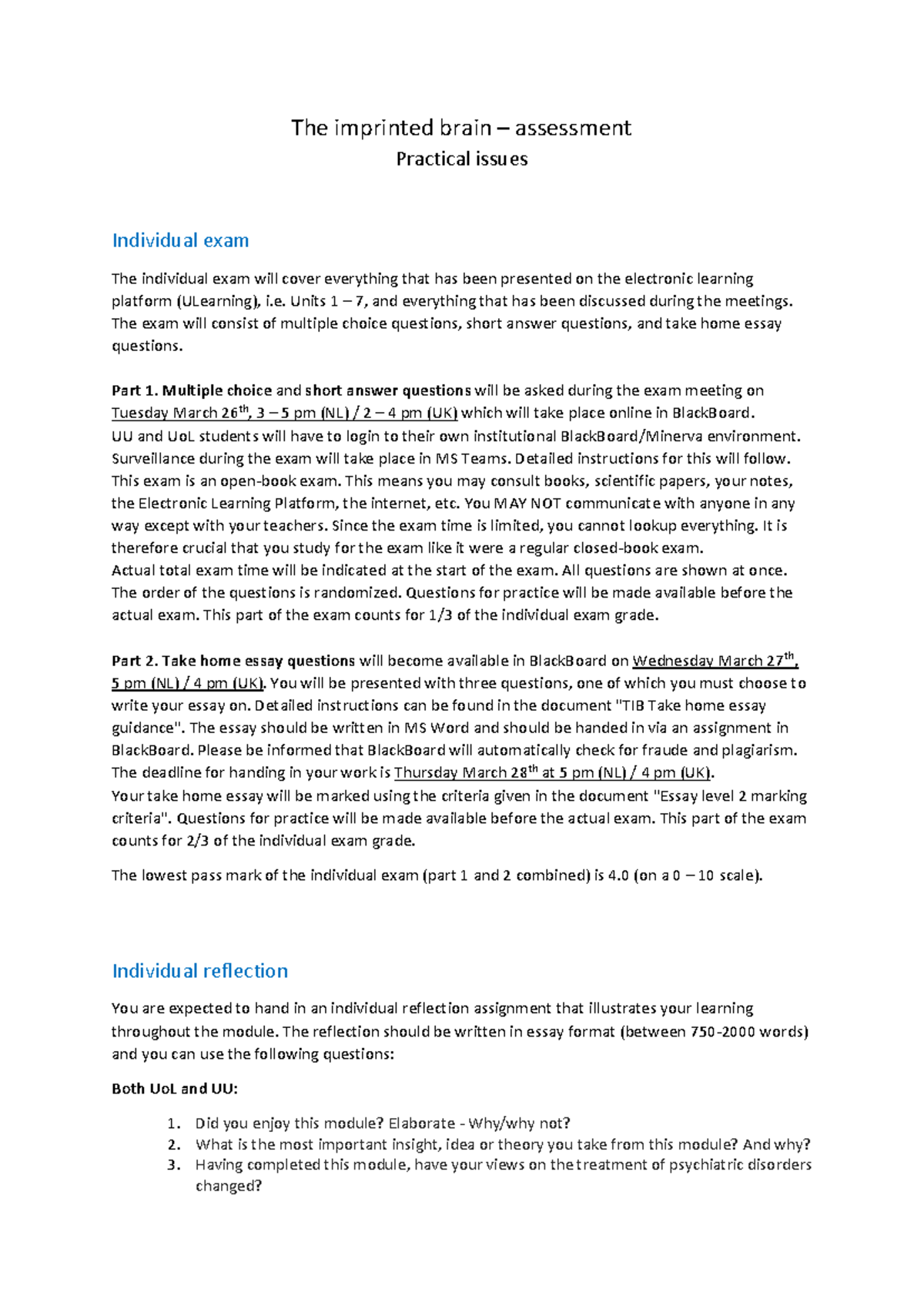 TIB assessment details 2024 Ver240226 - The imprinted brain ...