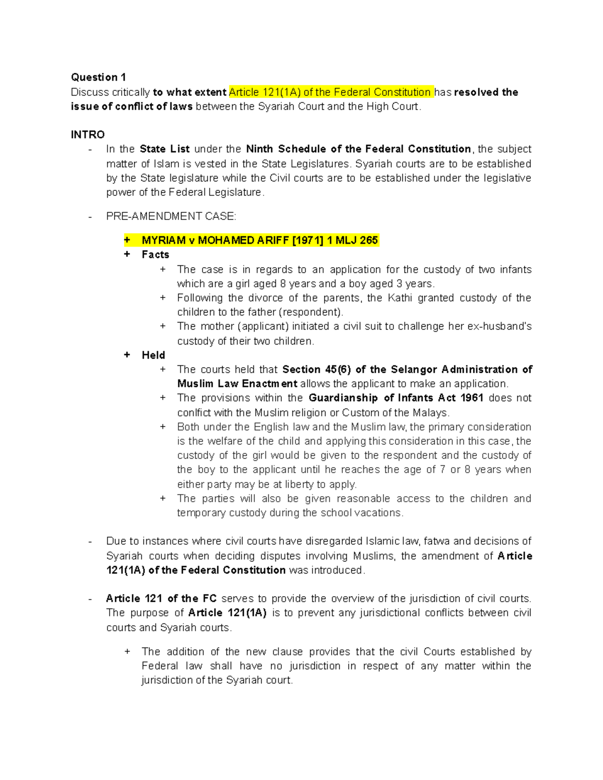 W3 Tutorial- Conflict of Jurisdiction - Question 1 Discuss critically ...