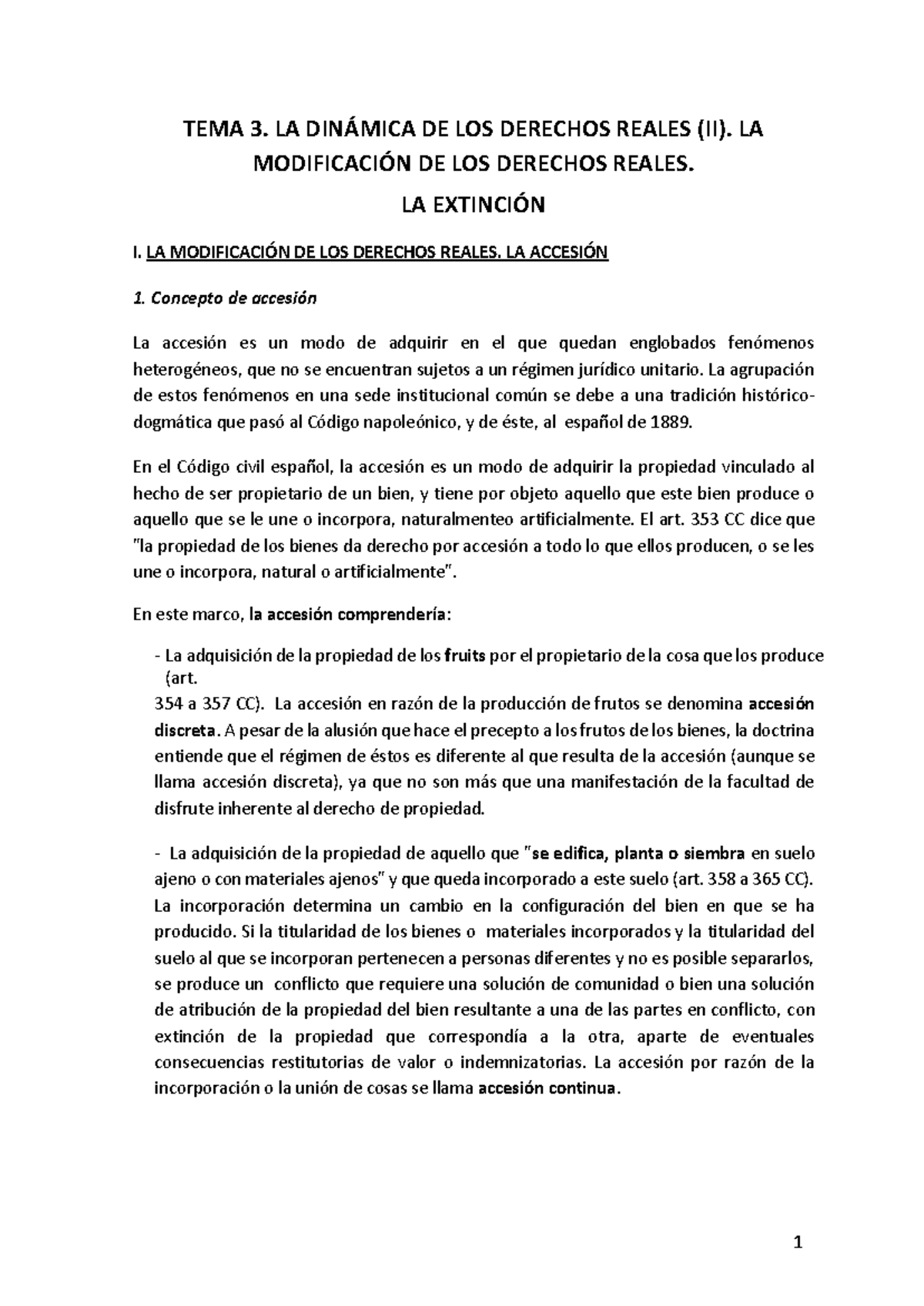 TEMA 3 (Castellano) - Apuntes Tema 3 De Derecho Civil III - TEMA 3. LA ...