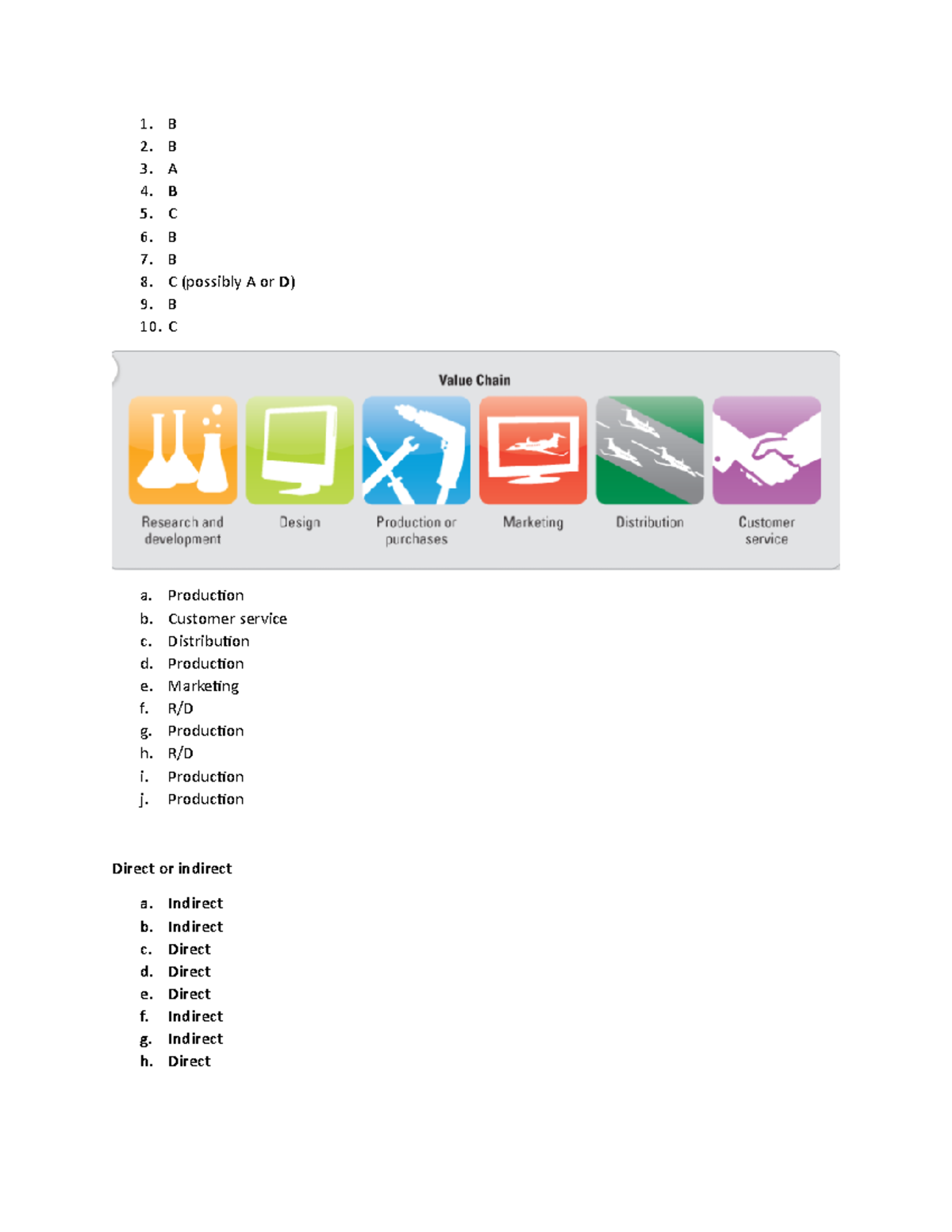 Chapter 1 Study - Practice Textbook Questions - 1. B 2. B 3. A 4. B 5 ...