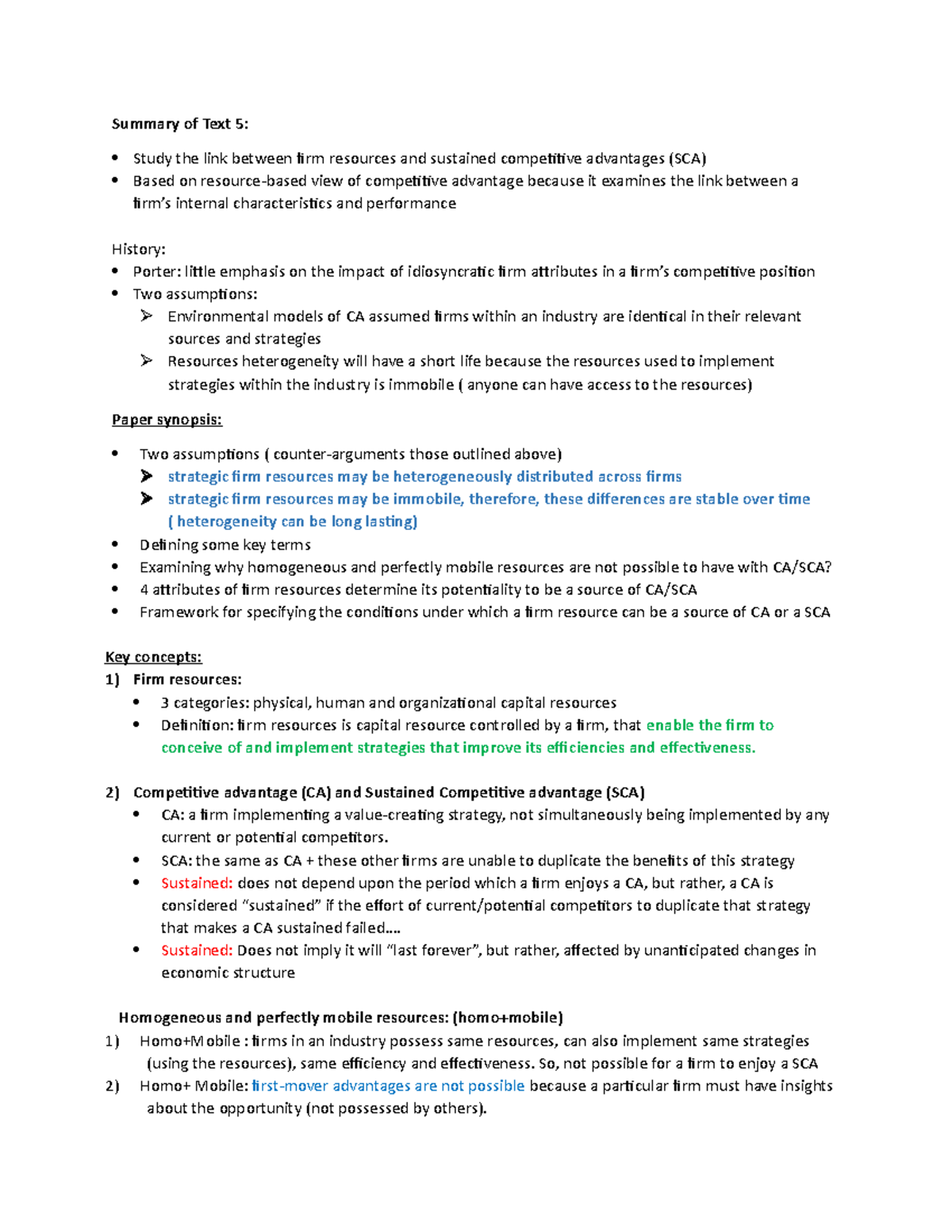 Firm resources and sustained competitive advantage barney summary image