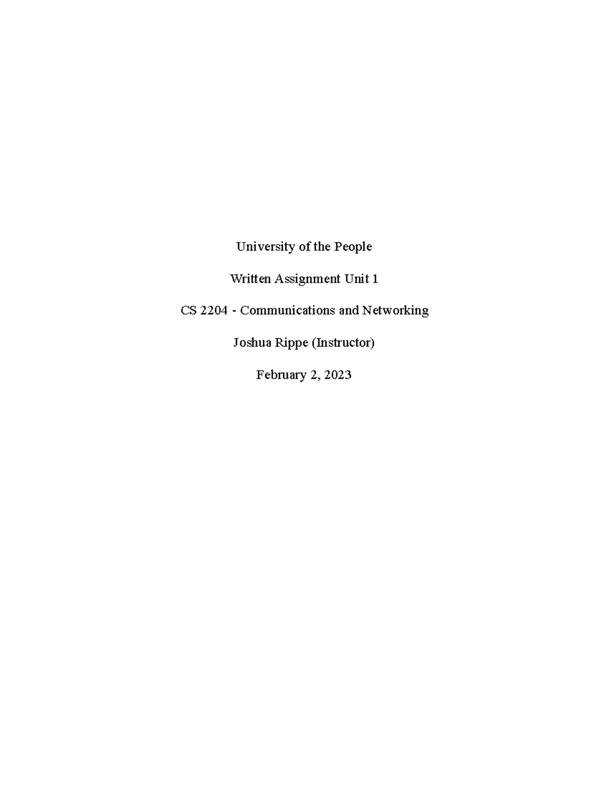 Written Assignment Unit 1 - Hist 1421 - UoPeople - Studocu