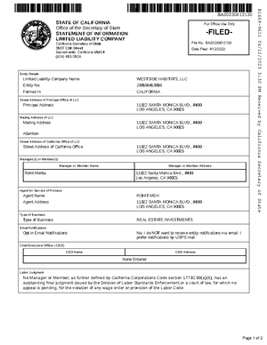39798571-1 - notes - California Secretary of State Electronic Filing ...