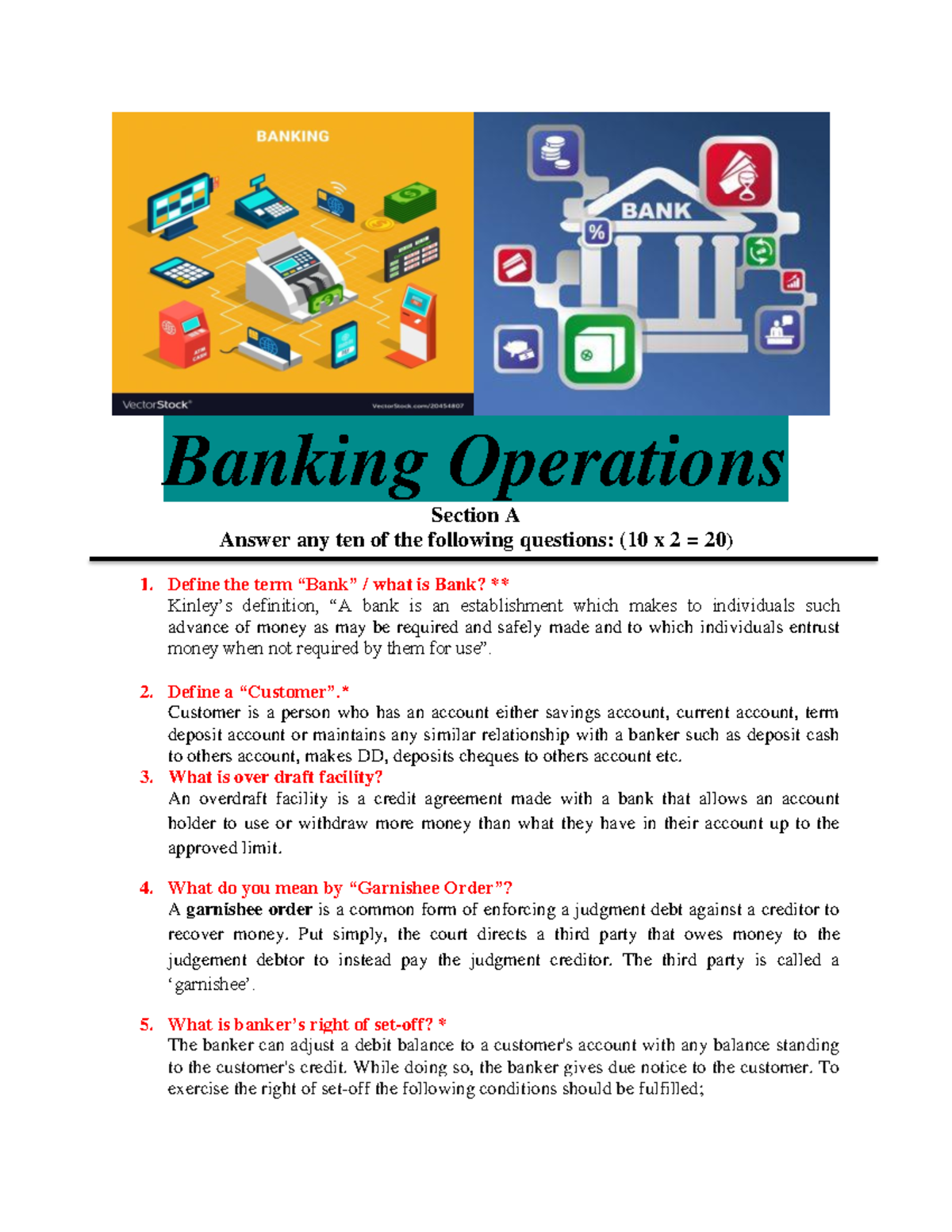 What Is Basic Banking Operations