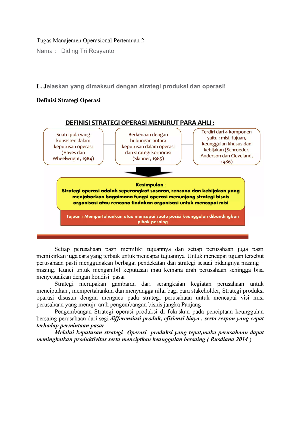 Tugas Manajemen Operasional Pertemuan 2 - Jelaskan Yang Dimaksud Dengan ...