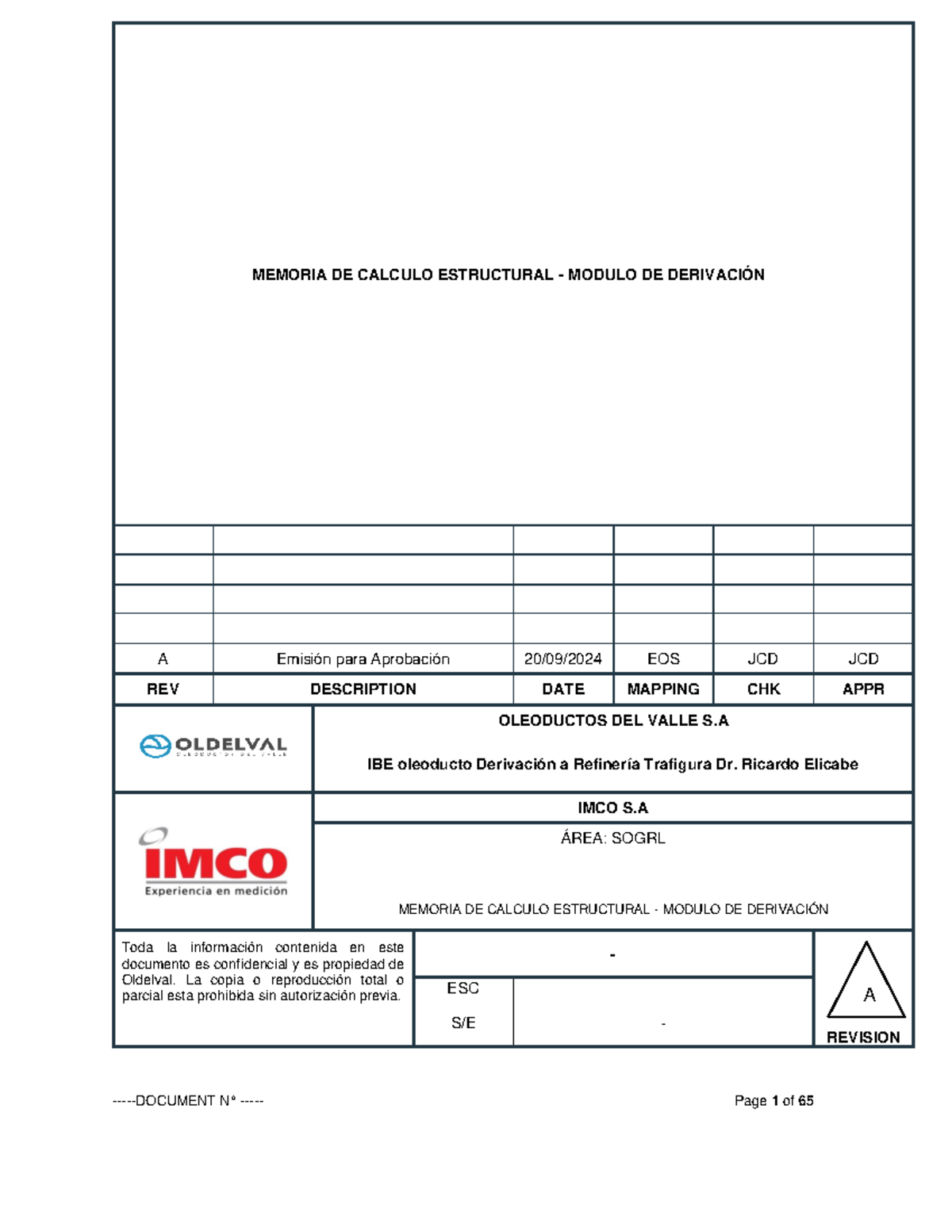 ODV-IMCO-23015-DS-MC-002 A - MEMORIA DE CALCULO ESTRUCTURAL - MODULO DE ...