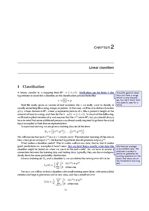 Notes chapter Regression - CHAPTER 7 Regression Now we will turn to a ...