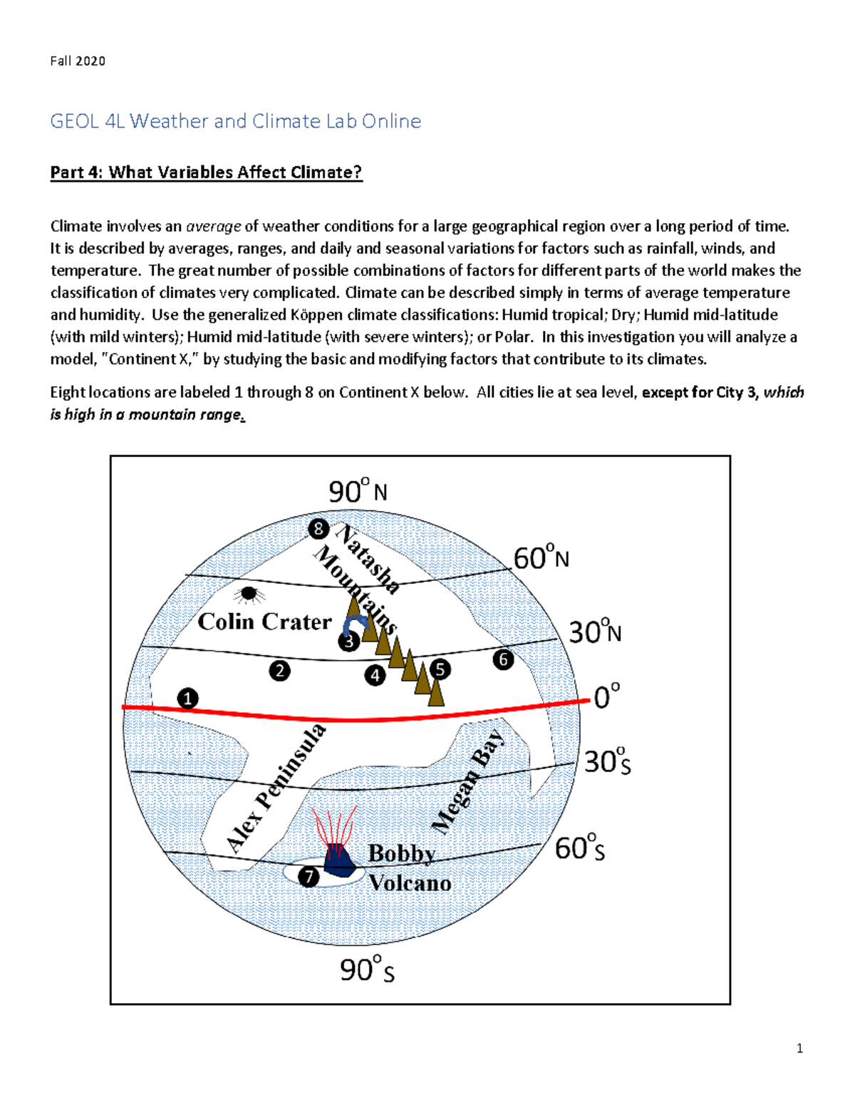 Weatherand Climate Climate Classification F20 GEOL 4L Weather and