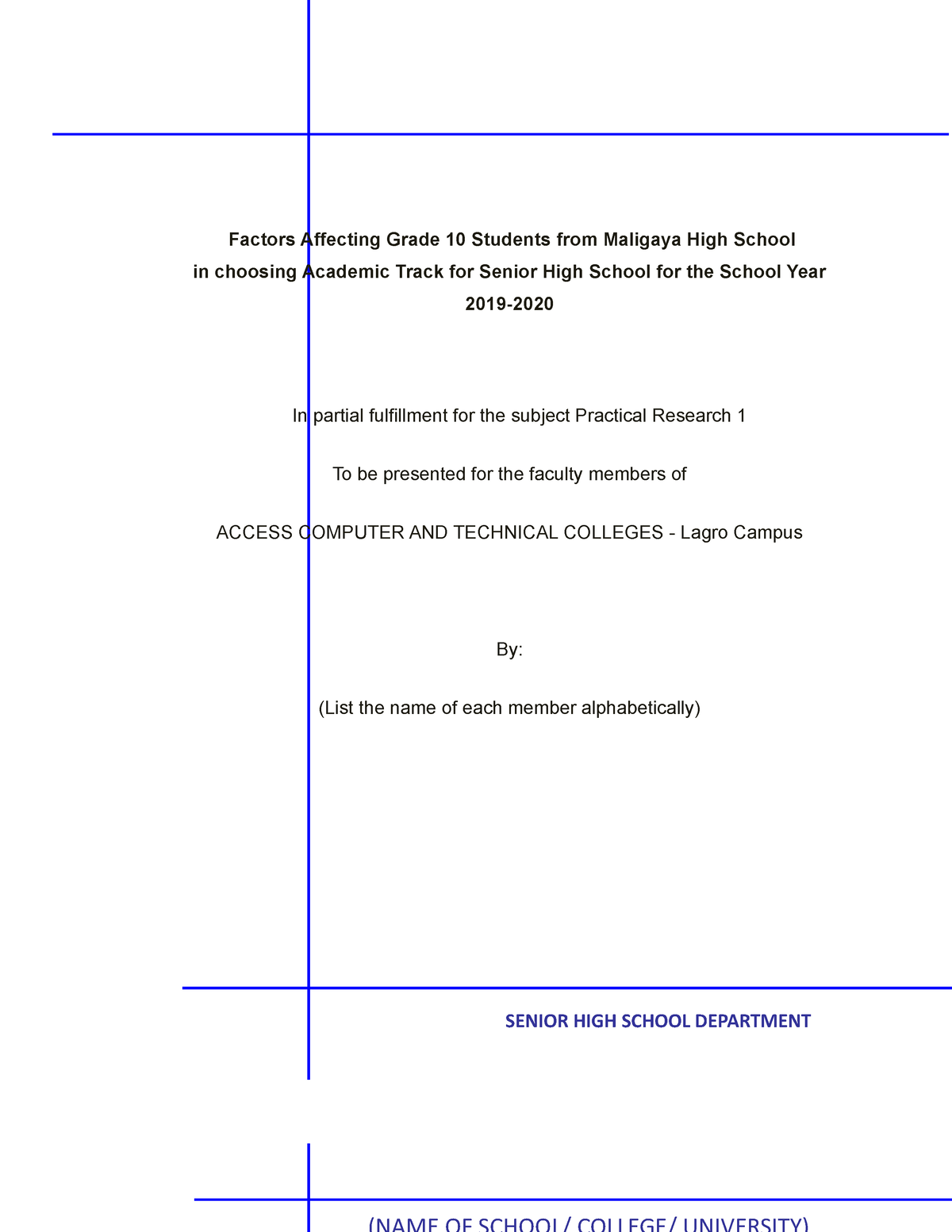 Factors THAT Affects Grade 10 Students I - SENIOR HIGH SCHOOL ...