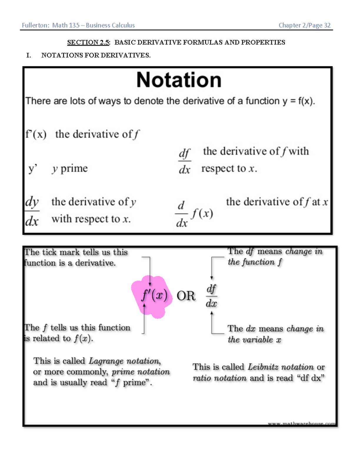 section-2-5-and-2-6-notes-fullerton-math-135-3-business-calculus