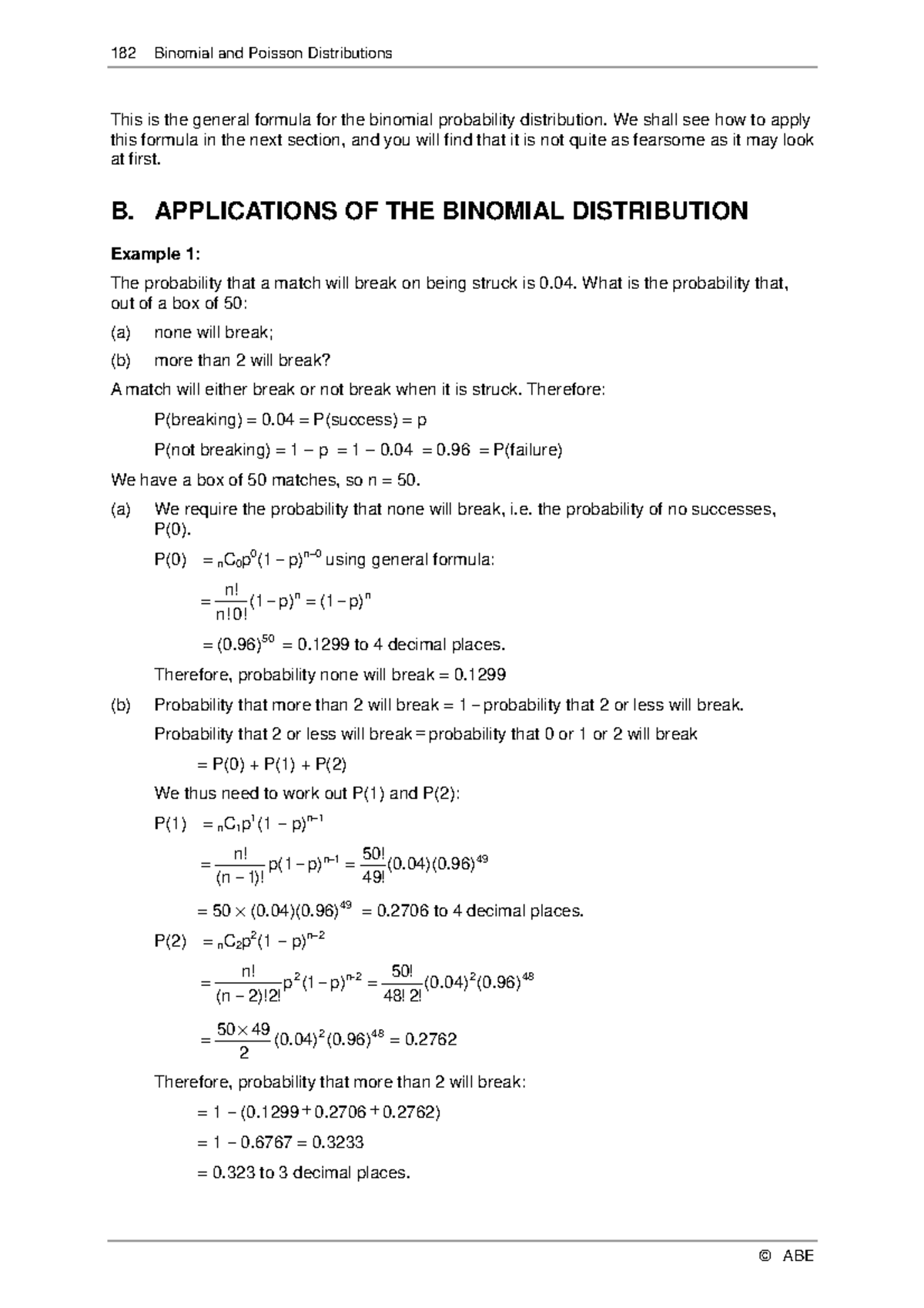 Application Of Binomial Distribution