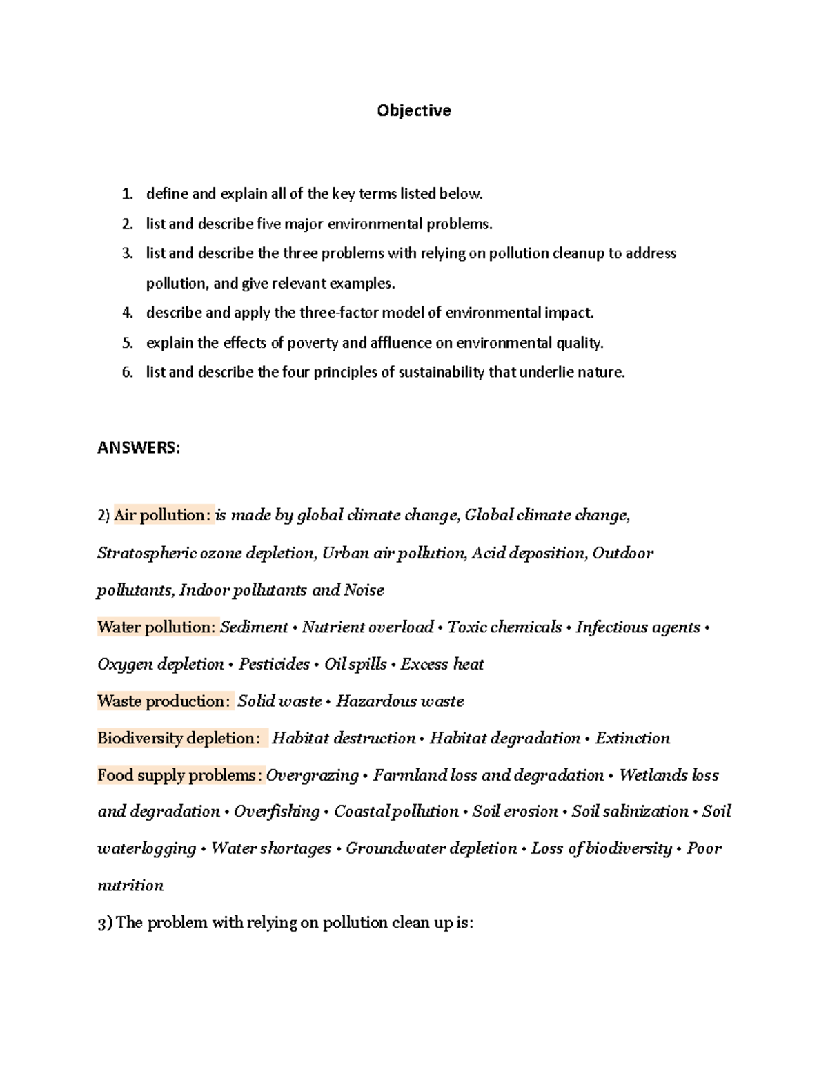 ENSC 200- Unit 1 Chapter 1 Notes - Objective Define And Explain All Of ...