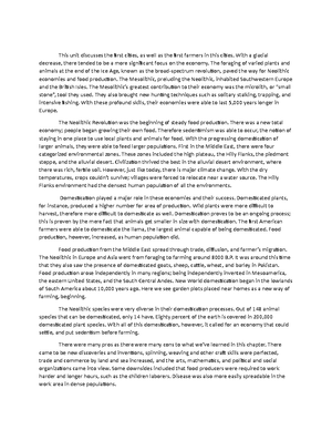 Anthropology- Chapter 1 Reading Notes - ANTH 101 - SCAD - Studocu