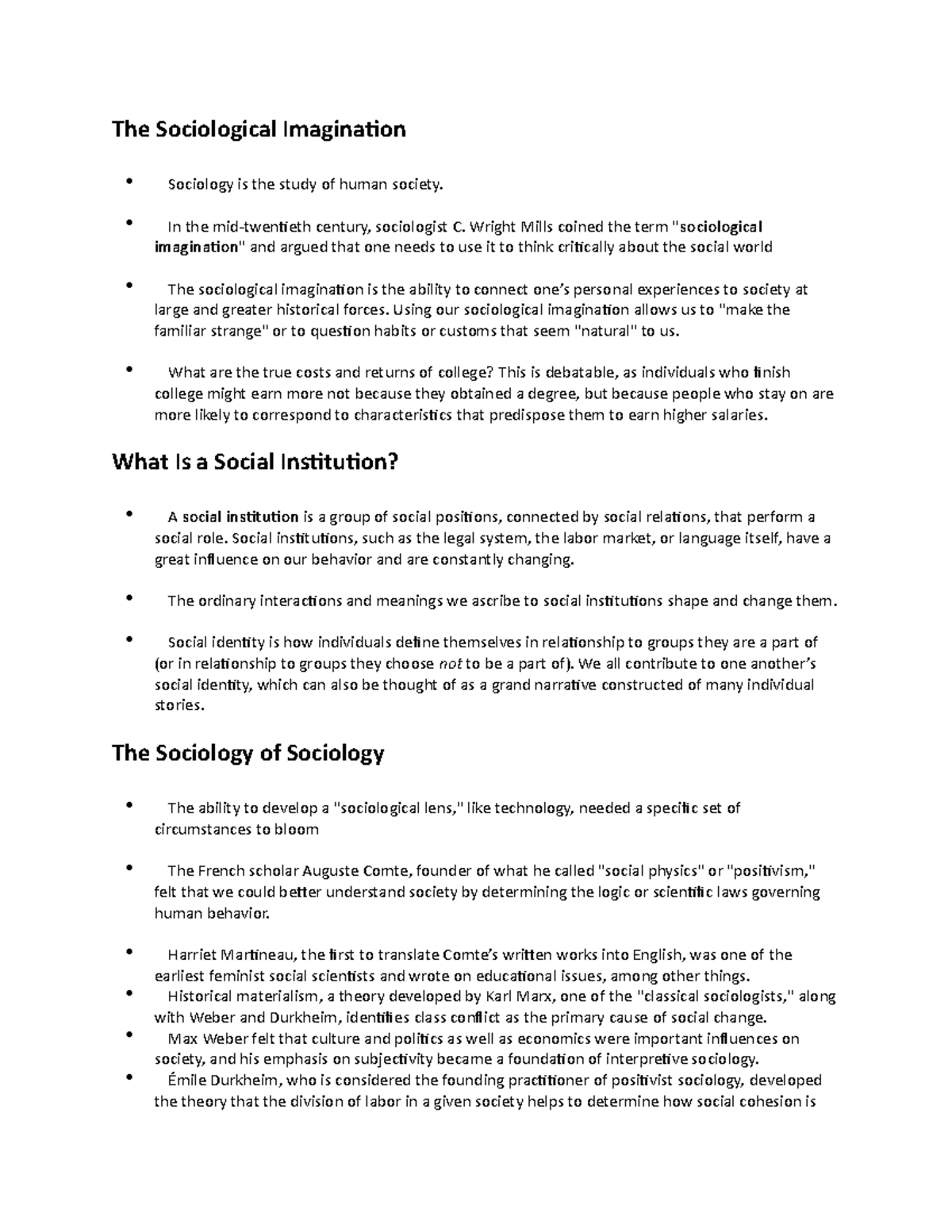 You May Ask Yourself 5th Edition - Chapter 1 Outline - The Sociological ...