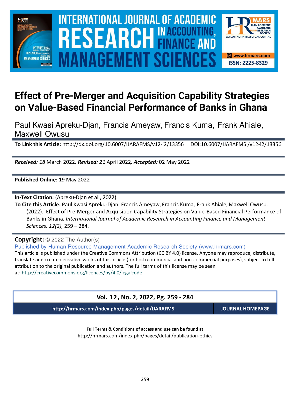 merger and acquisition thesis