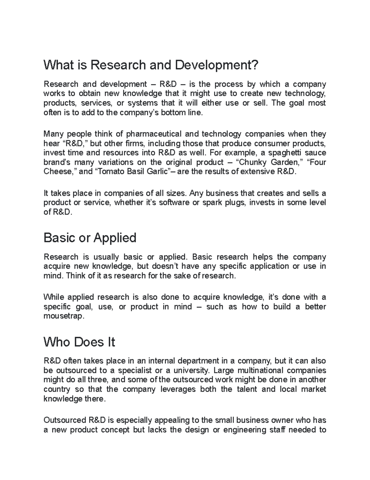Research and Development - Introduction to Linguistics - Studocu