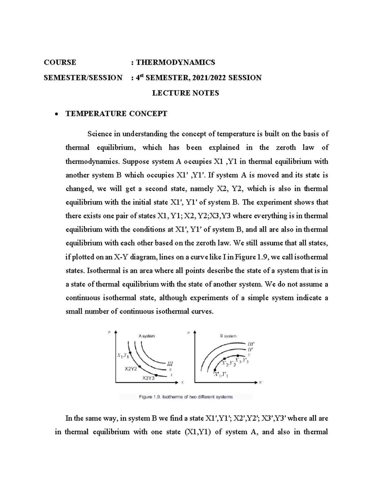 Thermodynamics (6) - Lecture Notes - COURSE : THERMODYNAMICS SEMESTER ...