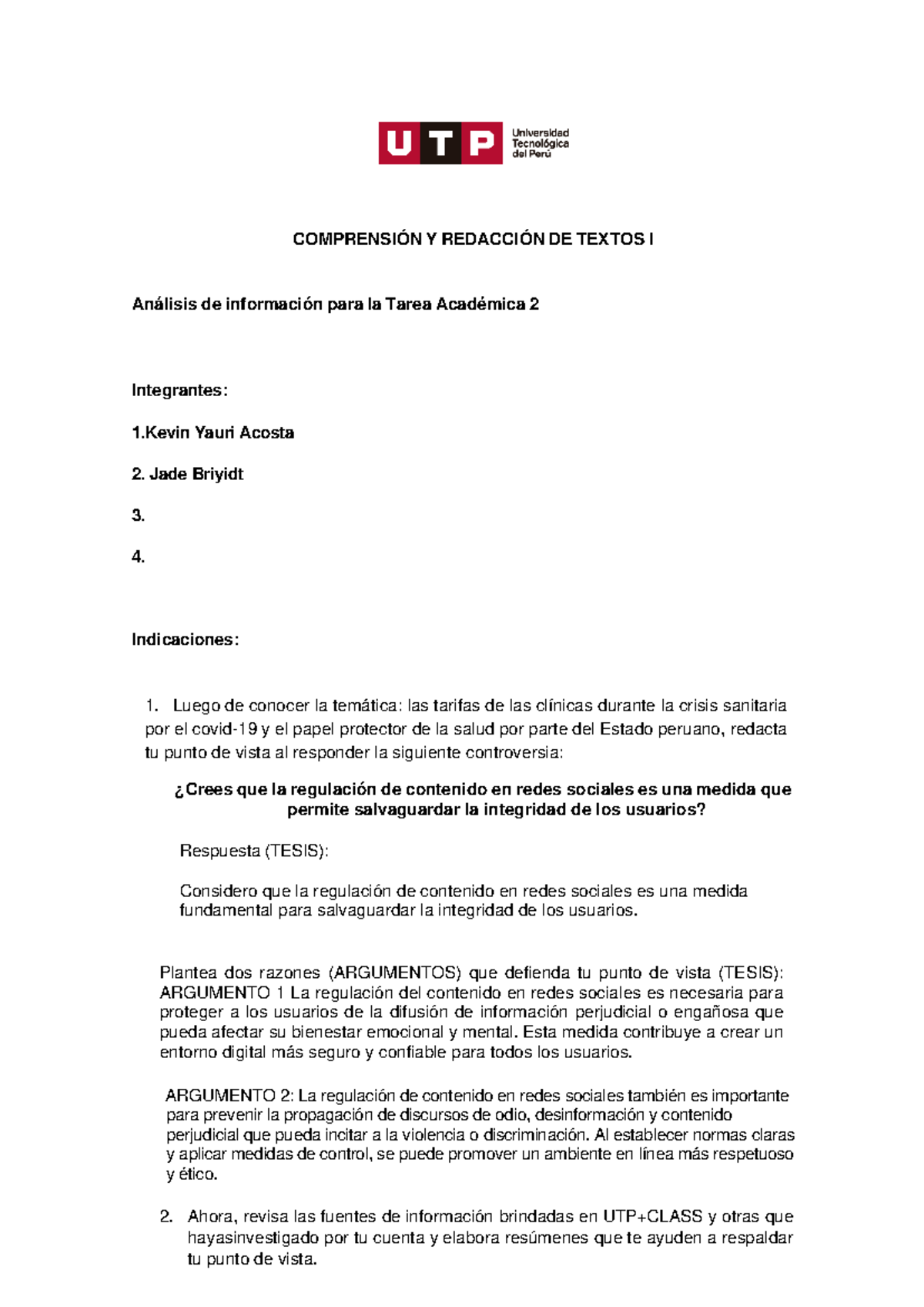 Semana 9 redaccion de textox - COMPRENSIÓN Y REDACCIÓN DE TEXTOS I ...