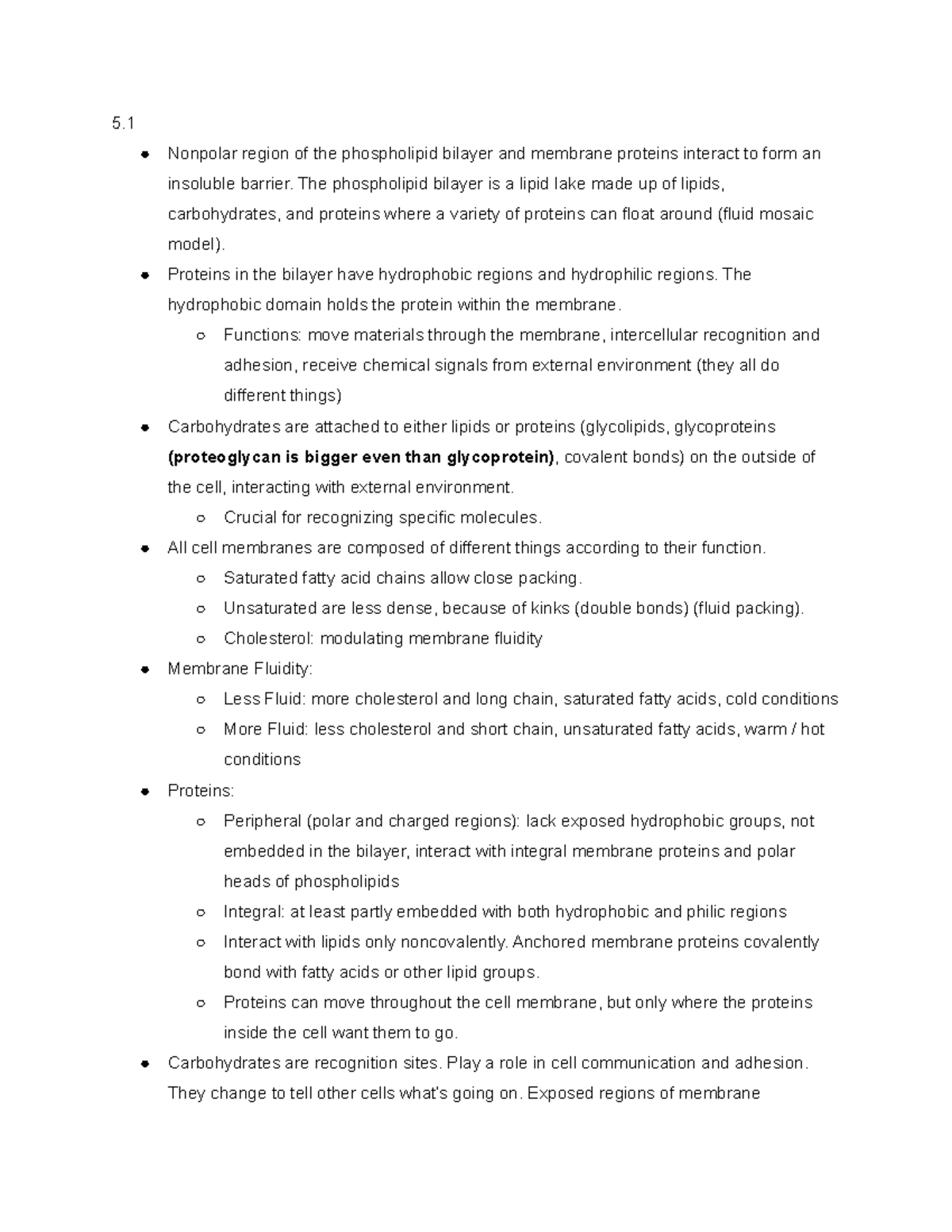 Test 2 BISC 160 (Chapters 5-6) - 5. Nonpolar Region Of The Phospholipid ...