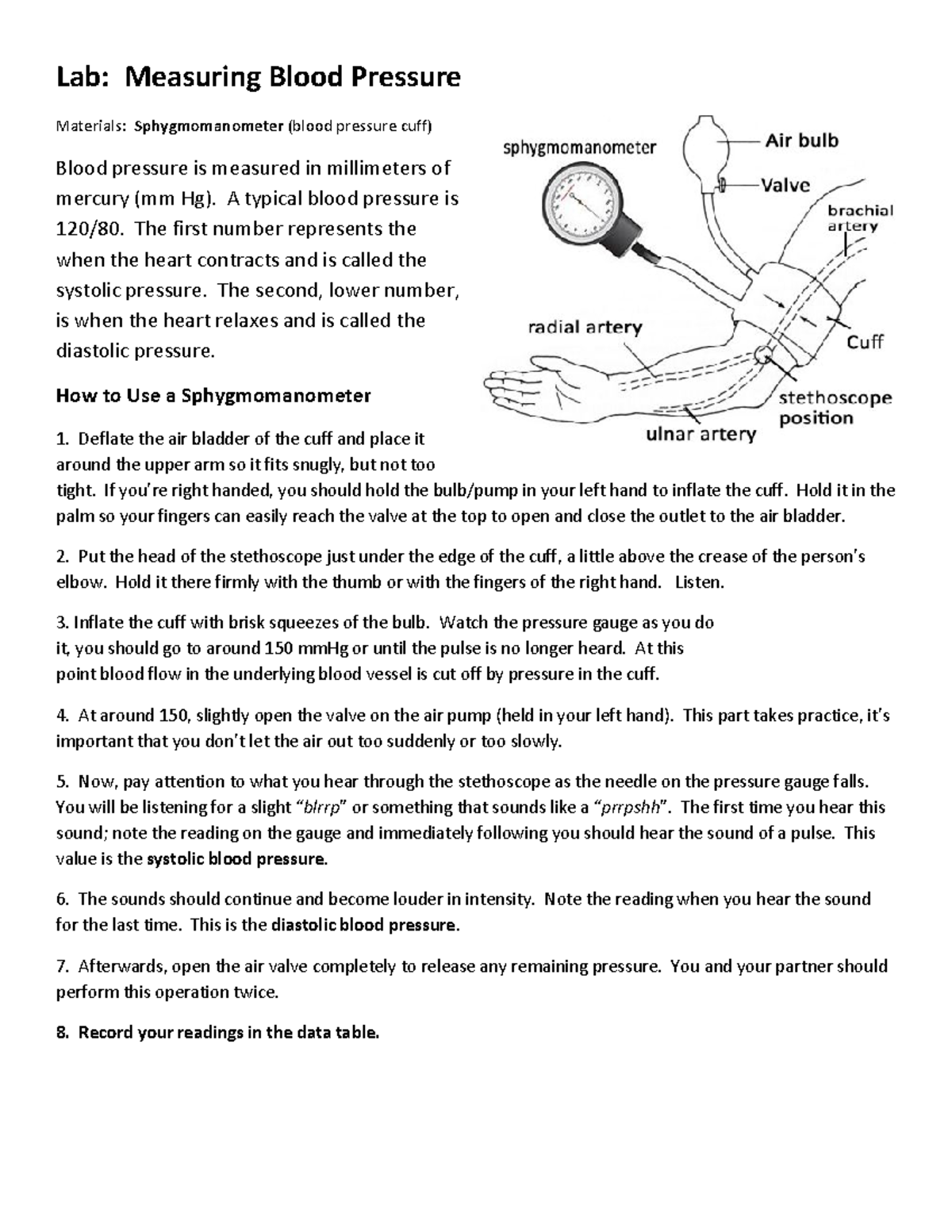 ABO GROUP DETERMINATION Lab Measuring Blood Pressure Materials